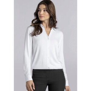 Buttercloth Blouse XL White‎ Capsule Wardrobe Quiet Luxury Minimalist Business